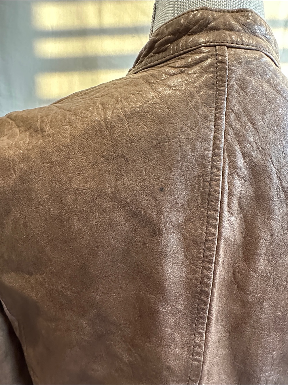 Brown Women's Leather Moto Jacket - Picture 5 of 16